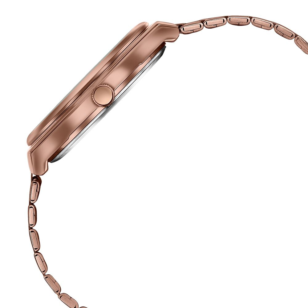 Buy Online Sonata Poze Quartz Analog Brown Dial Brown Metal Strap