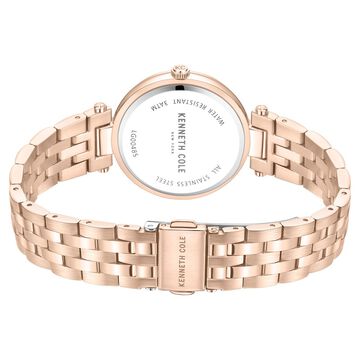 Kenneth Cole Quartz Analog Rose Gold Dial Stainless Steel Strap Watch For Women