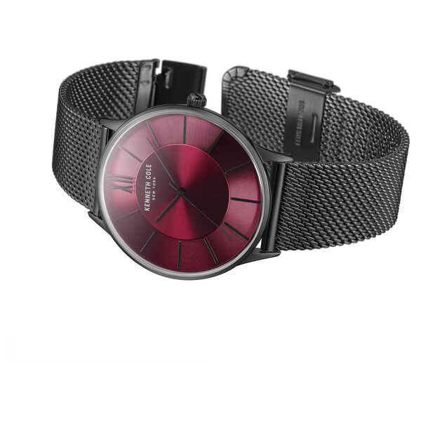 Kenneth Cole Quartz Analog Maroon Dial Stainless Steel Strap Watch for Men - image number 2