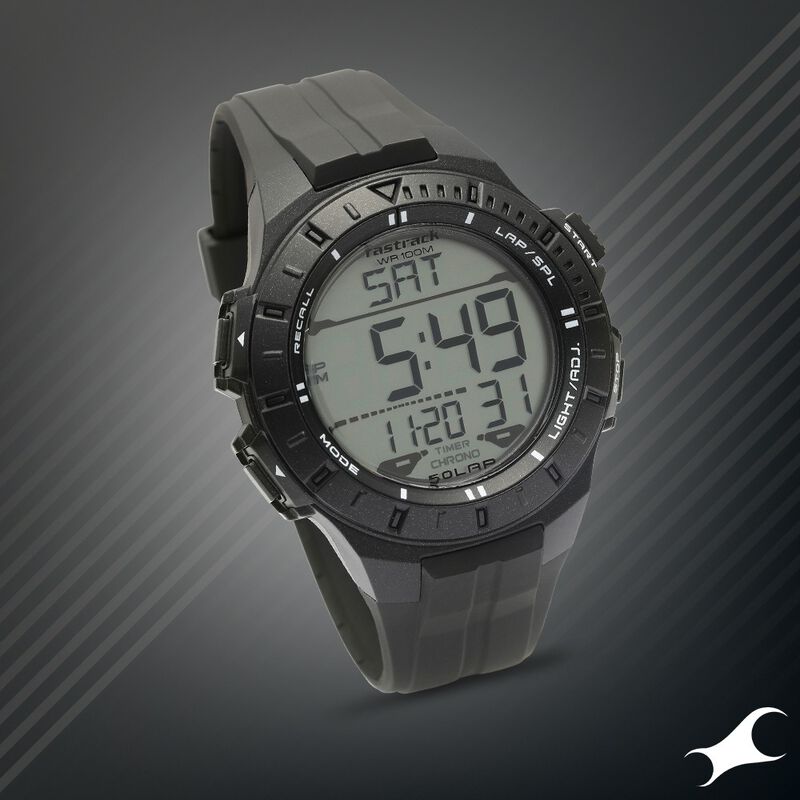 Fastrack Streetwear Digital Dial PU Strap Watch for Guys