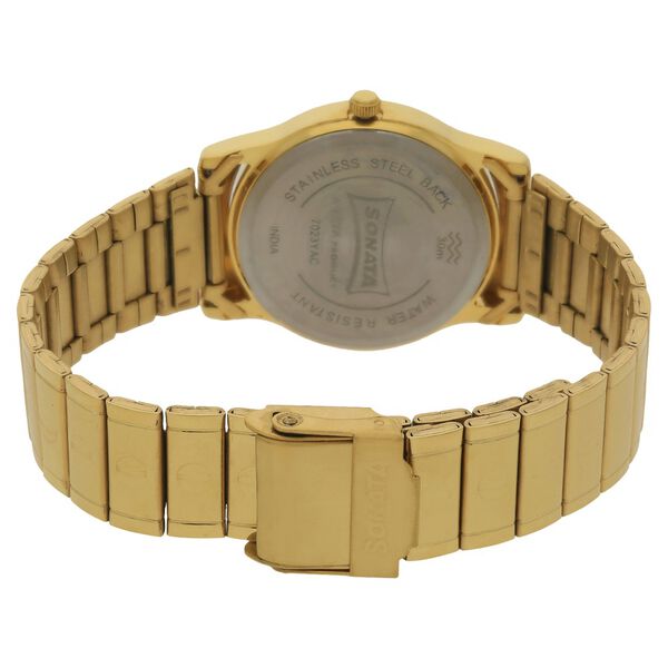 Sonata Quartz Analog Champagne Dial Stainless Steel Strap Watch for Men - image number 3