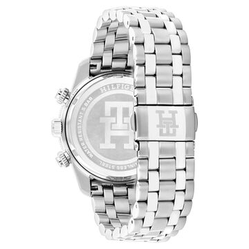 Tommy Hilfiger Quartz Chronograph Black Dial Silver Stainless Steel Strap Watch For Men