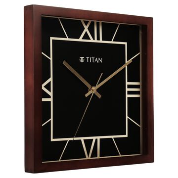 Titan Black & Timber Wooden Wall Clock