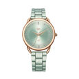 Fastrack Vyb Charmer Quartz Analog Blue Dial Stainless Steel Strap Watch for Girls