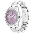 Tommy Hilfiger Quartz Analog Purple Dial Silver Stainless Steel Strap Watch For Women - image number 1