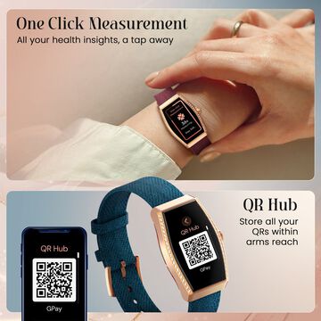 Titan Valerie Aura Women Smartwatch with 1.47" AMOLED Display, Crystal Studded Bezzel, Animated Watchfaces