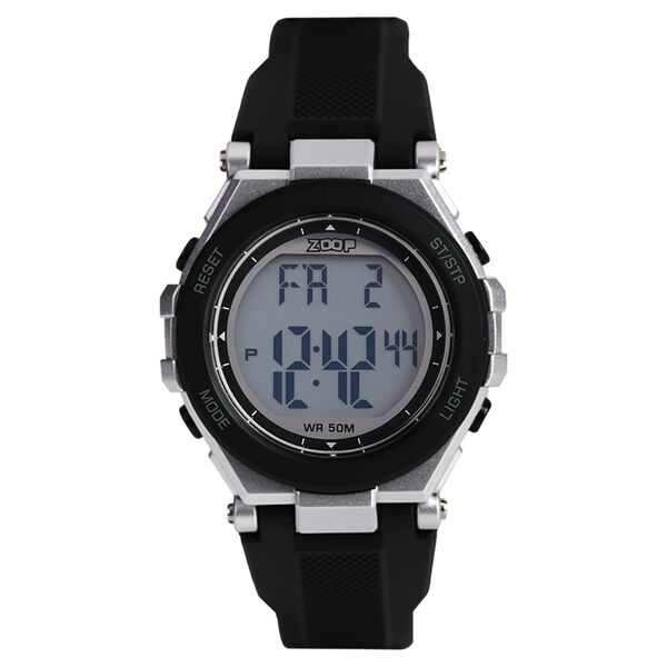 Zoop Digital Watch with Silver Case, Digital Dial & Black Strap for Boys Kids, from House of Titan - image number 1
