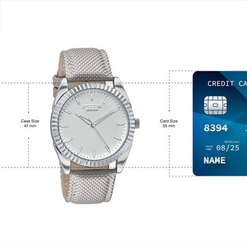 Poze By Sonata Quartz Analog White Dial Grey Nylon Strap Watch For Men