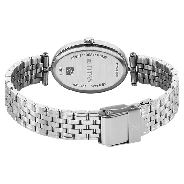 Titan Karishma Quartz Analog Beige Dial Silver Stainless Steel Strap Watch For Women - image number 4