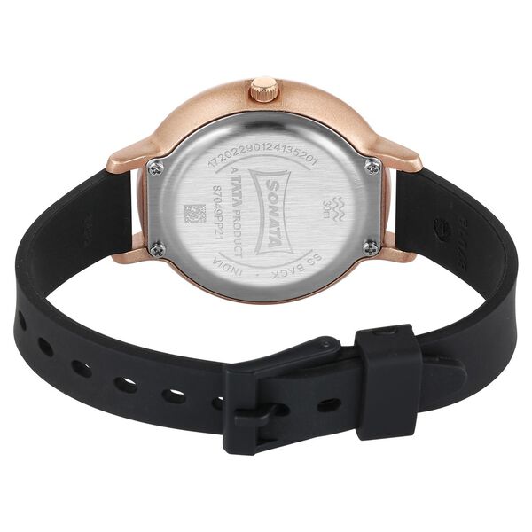 Sonata Splash Quartz Analog Black Dial Plastic Strap Watch for Women - image number 3
