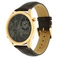 Titan Globe Trotter Anthracite Dial Dual Time Leather Strap watch for Men - image number 1