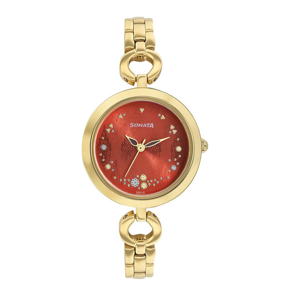 Sonata Wedding Brown Dial Women Watch With Stainless Steel Strap - image number 4