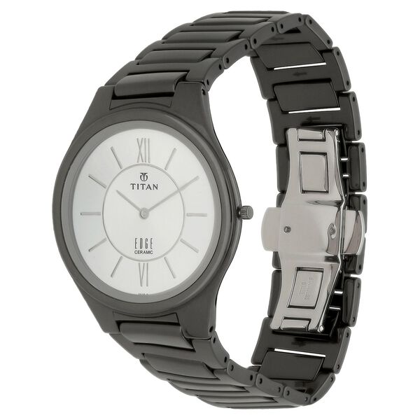Titan Quartz Analog Silver Dial Ceramic Strap Watch for Men - image number 1
