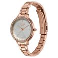 Poze By Sonata Quartz Analog White Dial Rose Gold Stainless Steel Strap Watch For Women - image number 4