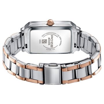 Sonata Poze Quartz Analog White Mother of Pearl Dial Two Toned Colour Stainless Steel Strap Watch For Women