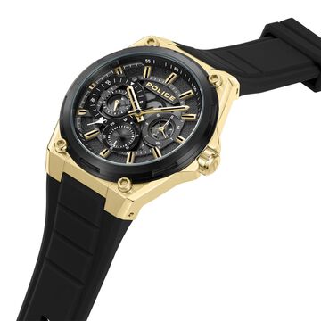 Police Quartz Multifunction Black Silicone Strap for Men