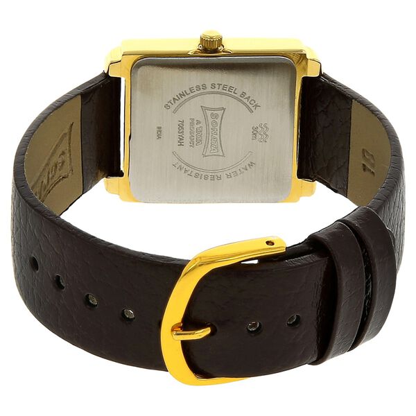 Sonata Quartz Analog White Dial Leather Strap Watch for Men - image number 3