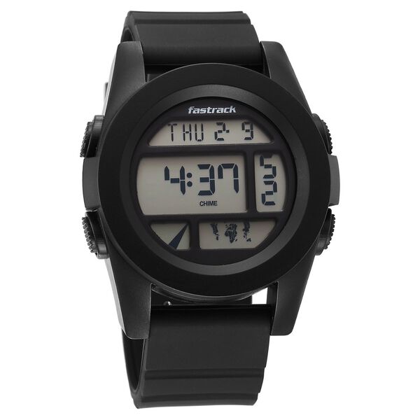 Fastrack StreetStyle Digital Black Dial Black Silicone Strap Watch For Guys - image number 1