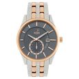 Xylys Quartz Analog with Date Grey Round Dial Two Toned Stainless Steel Strap Watch For Men