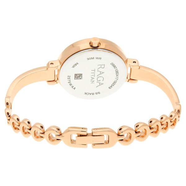 Titan Raga Viva Quartz Analog Rose Gold Round Dial Rose Gold Metal Strap Watch For Women - image number 3