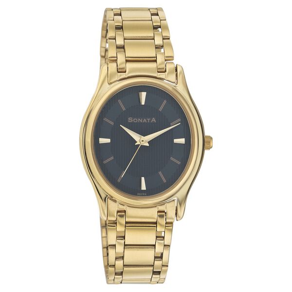 Sonata Quartz Analog Black Dial Strap Watch for Men - image number 0