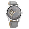 Titan Automatic Sectoral Grey Dial Grey Leather Strap Watch for Men - image number 1