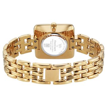 Vyb Minimalist By Fastrack Quartz Analog Silver Dial Golden Metal Strap Watch For Girls