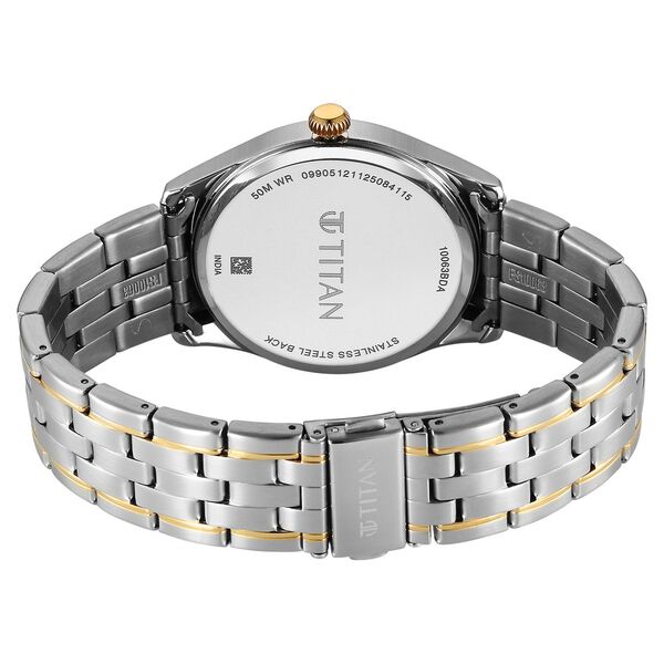 Titan Neo Roman Analog with Green Dial Dual Tone Stainless Steel Strap Watch for Men - image number 4