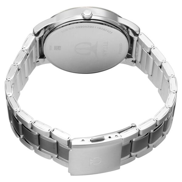 Titan Men's Timeless Style Watch: Refined Anthra Dial and Metal Strap - image number 3