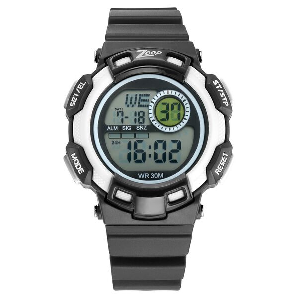 Zoop Digital Dial Black Polyurethane Strap Watch For Kids - image number 0