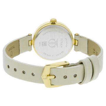 Titan Karishma Brown Dial Analog Leather Strap Watch for Women