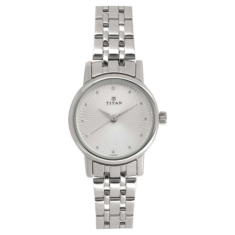 Titan silver dial sale watch