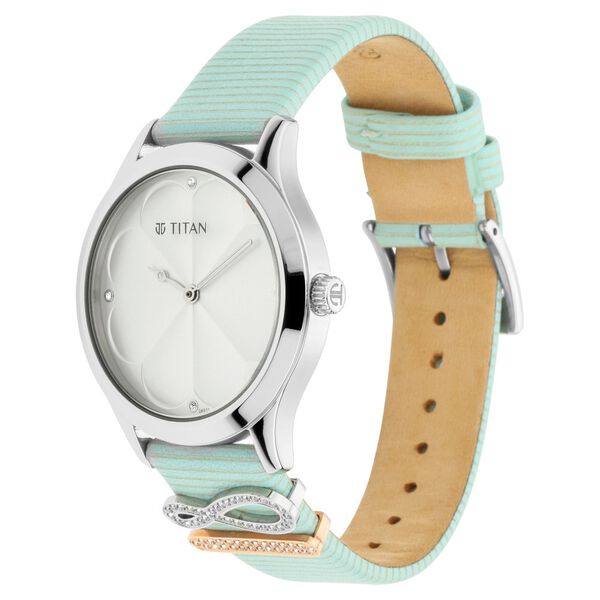Titan Charming Love White Dial Analog Leather Strap watch for Women - image number 2
