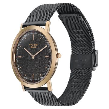 Sonata Poze Quartz Analog Grey Dial Stainless Steel Strap Watch for Men