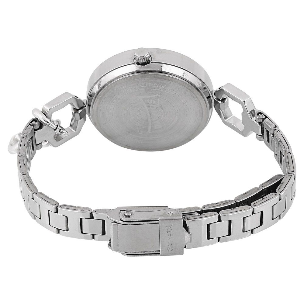 Buy Online Sonata Charmed Pink Dial Women Watch With Stainless