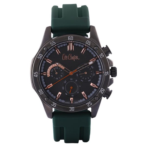 Lee Cooper Quartz Multifunction Grey Dial Silicone Strap Watch for Men - image number 1