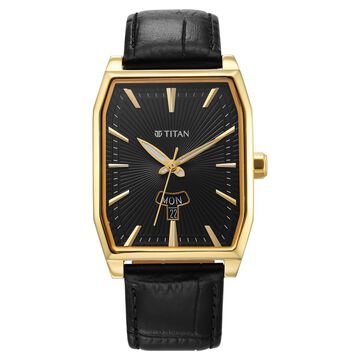 Titan Regalia Opulent Analog with Day and Date Black Dial Watch for Men