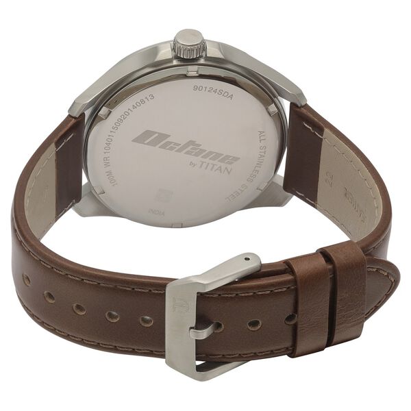 Titan Quartz Multifunction Black Dial Leather Strap Watch for Men - image number 4