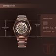 Titan Nexus Skeletal Automatic Analog with Brown Dial Brown Stainless Steel Strap Watch for Men - image number 6