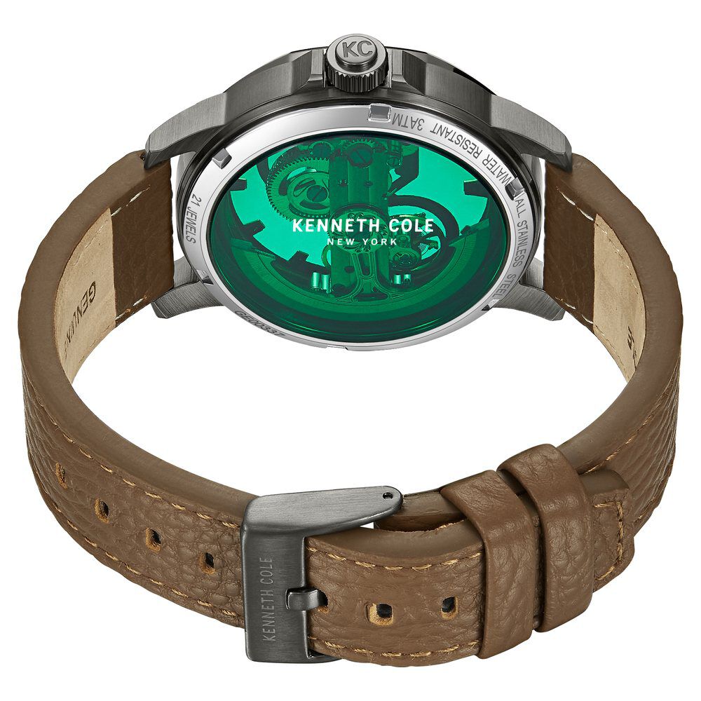 Kenneth Cole Automatic Green Dial Stainless Steel Strap Watch for Men