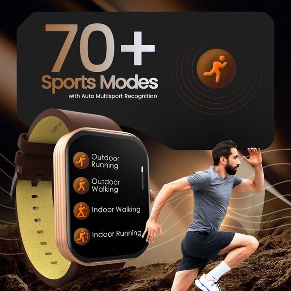 Titan Mirage with 4.97 cm AMOLED Display and AOD, Functional Crown, BT Calling Smartwatch with Black Metal Strap With Black Strap - image number 5