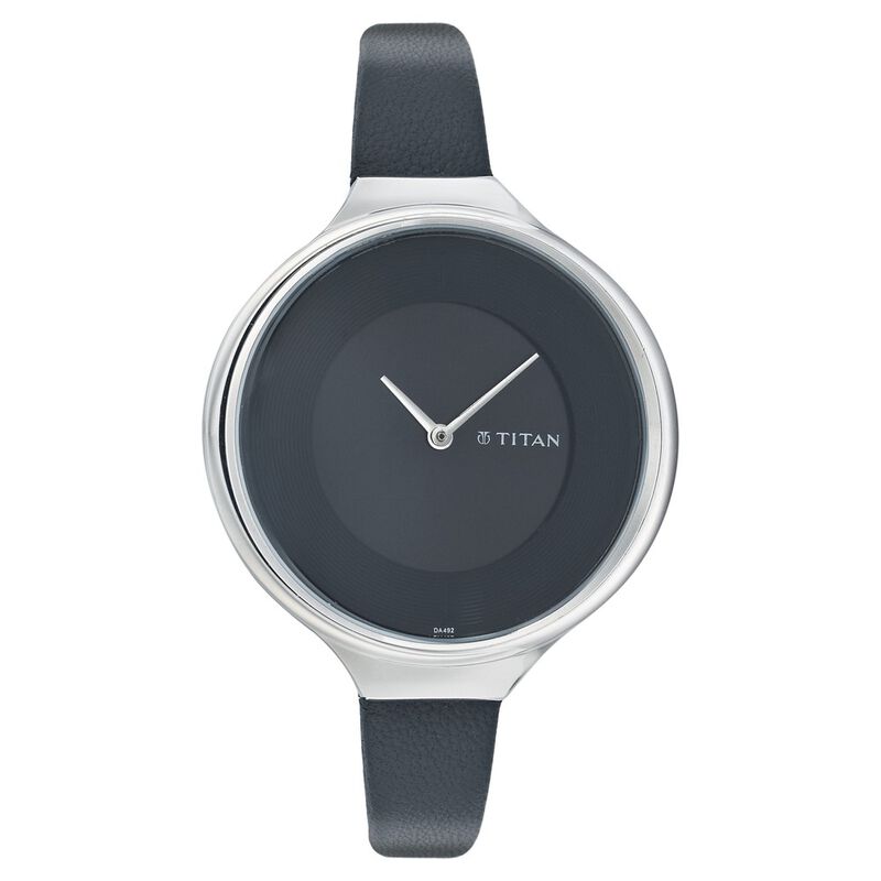 Titan Quartz Analog Black Dial Watch for Women