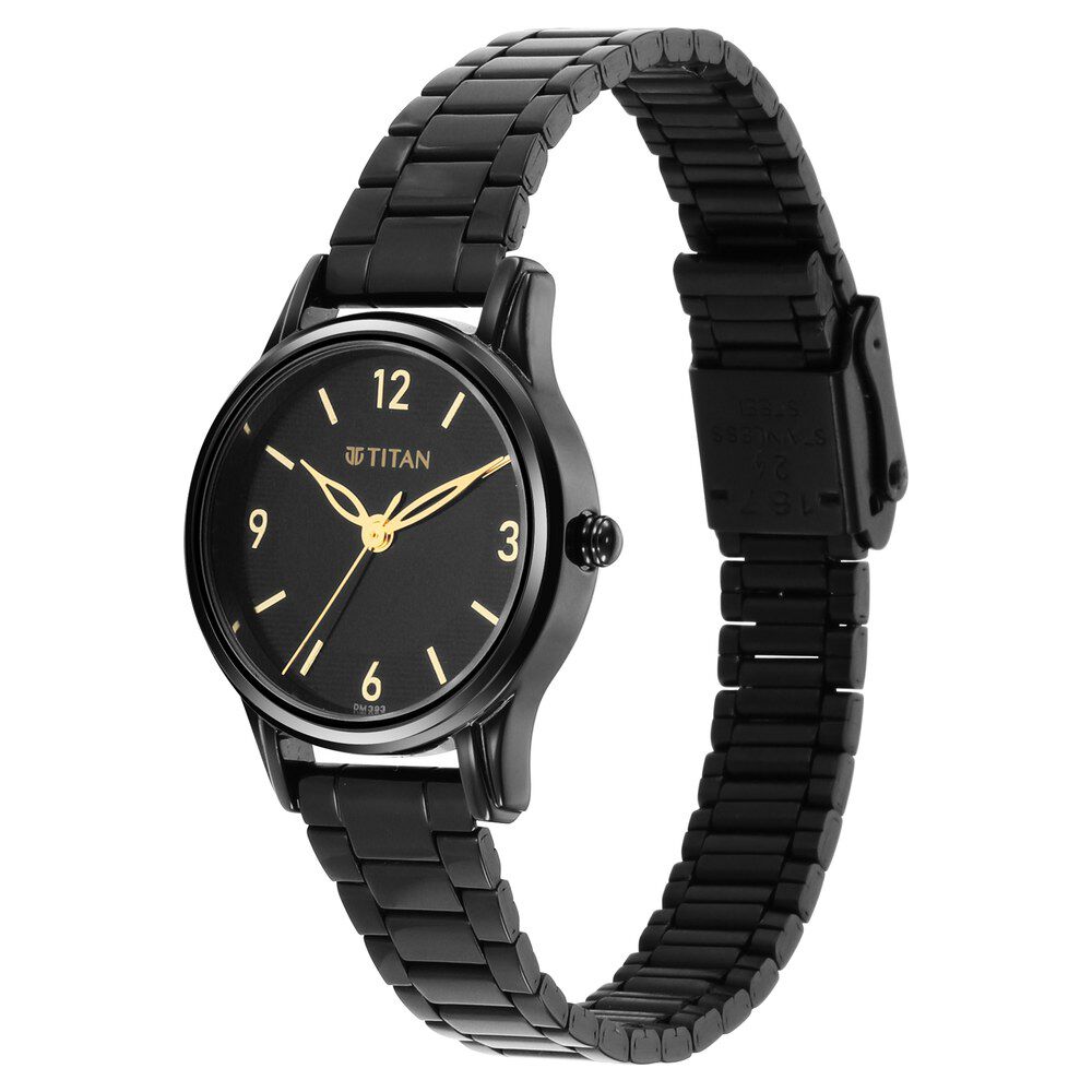 Titan watches for outlet ladies black