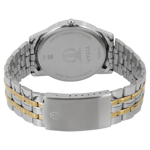 Titan Metal Silver Analog with Day and Date Stainless Steel Strap Watch for Men - image number 3