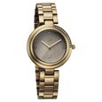 Vyb Aura By Fastrack Quartz Analog Khaki Dial Brown Stainless Steel Strap Watch For Girls - image number 2