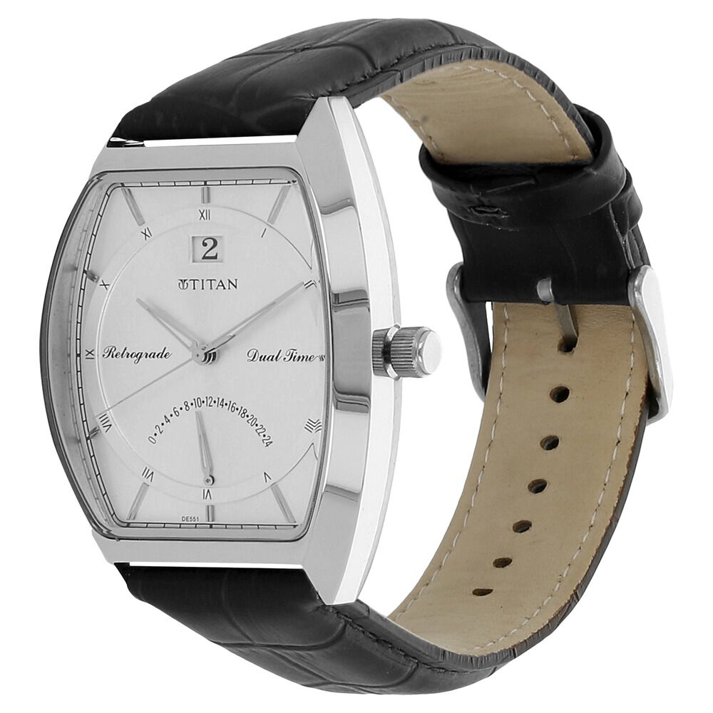 Buy Online Titan Dual Time Silver Dial Stainless Steel Strap watch for Men 1680sl01 Titan