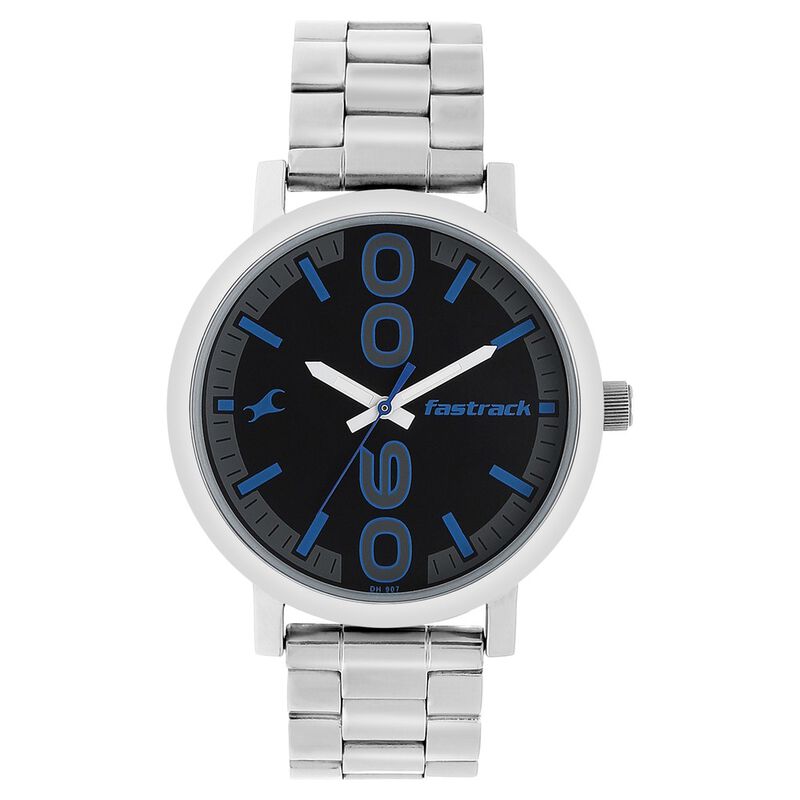 Fastrack Bold Quartz Analog Black Dial Stainless Steel Strap Watch for Guys - image number 0
