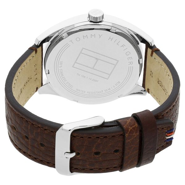Tommy Hilfiger Quartz Analog Brown Dial Leather Strap Watch for Men - image number 4