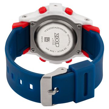Zoop Digital Watch with White Case, Digital Dial & Blue Strap for Boys Kids, from House of Titan