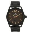 Titan Stainless Steel Analog with Date Brown Leather Strap watch for Men